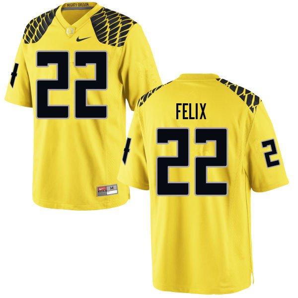 Men #22 Darrian Felix Oregn Ducks College Football Jerseys Sale-Yellow - Click Image to Close